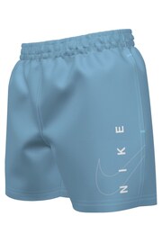 Nike Blue Nike Swim 4 Volley Shorts - Image 3 of 5