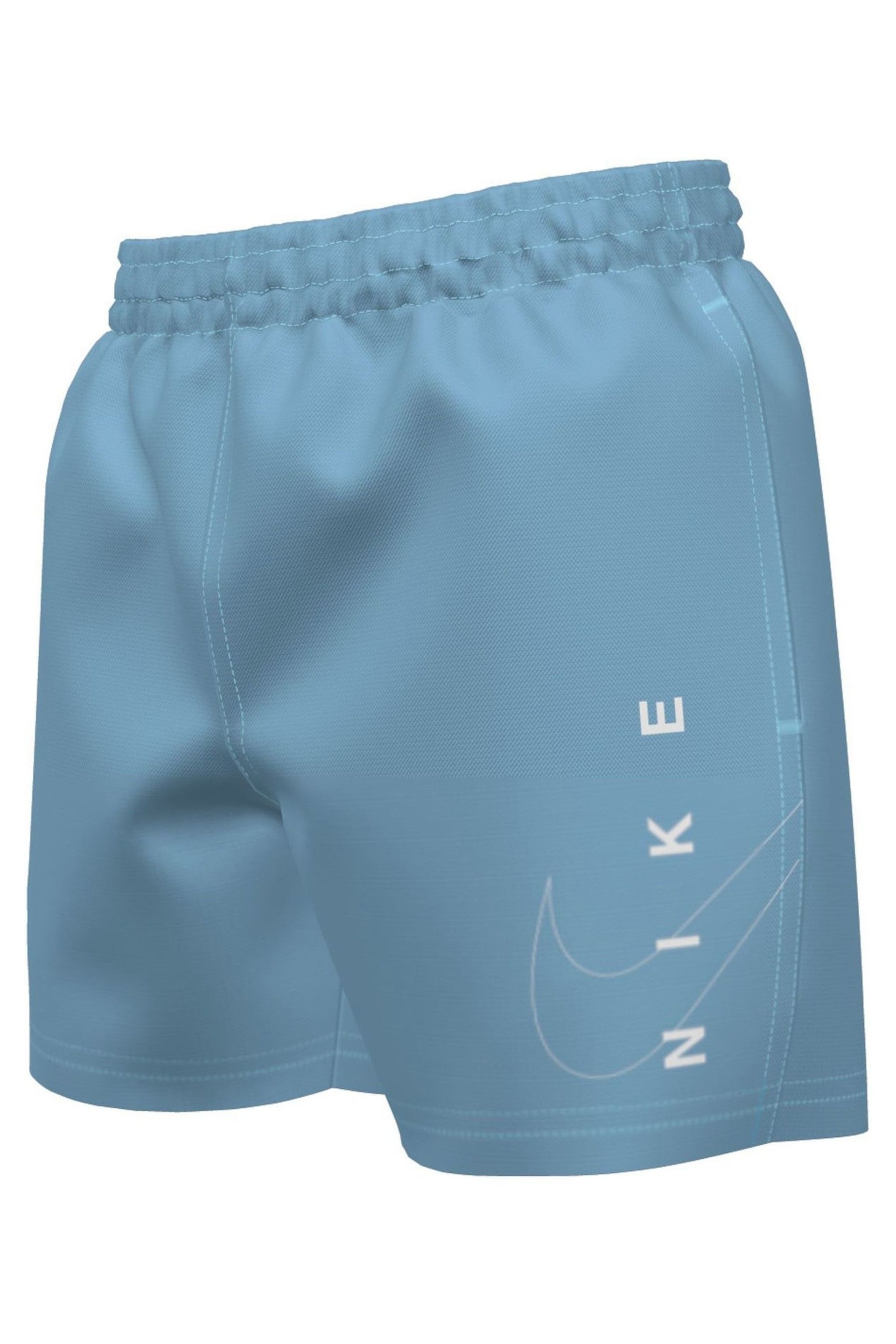Nike Blue Nike Swim 4 Volley Shorts - Image 3 of 5