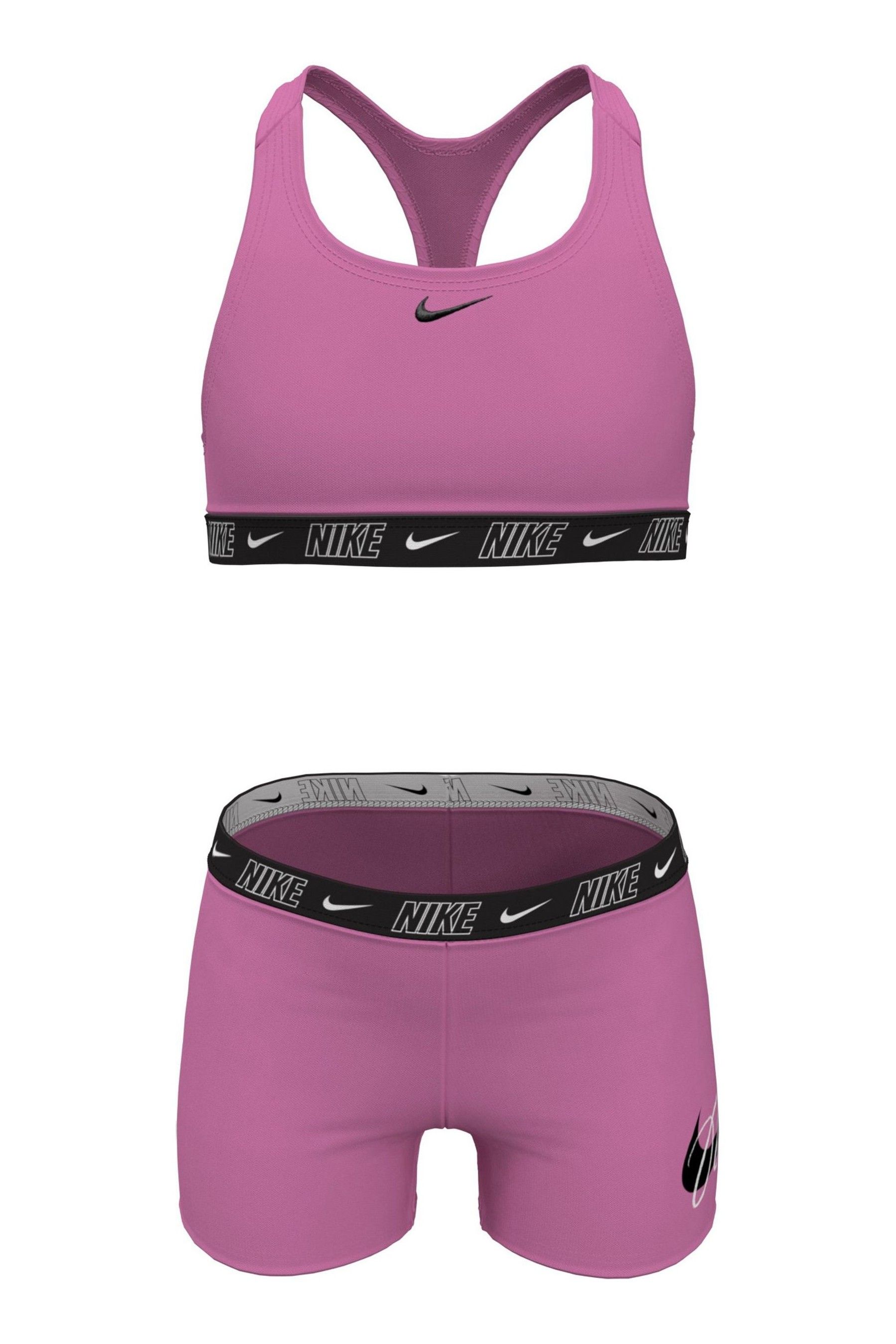 Buy Nike Pink Nike Swim Logo Tape Bikini Shorts Set from Next Luxembourg