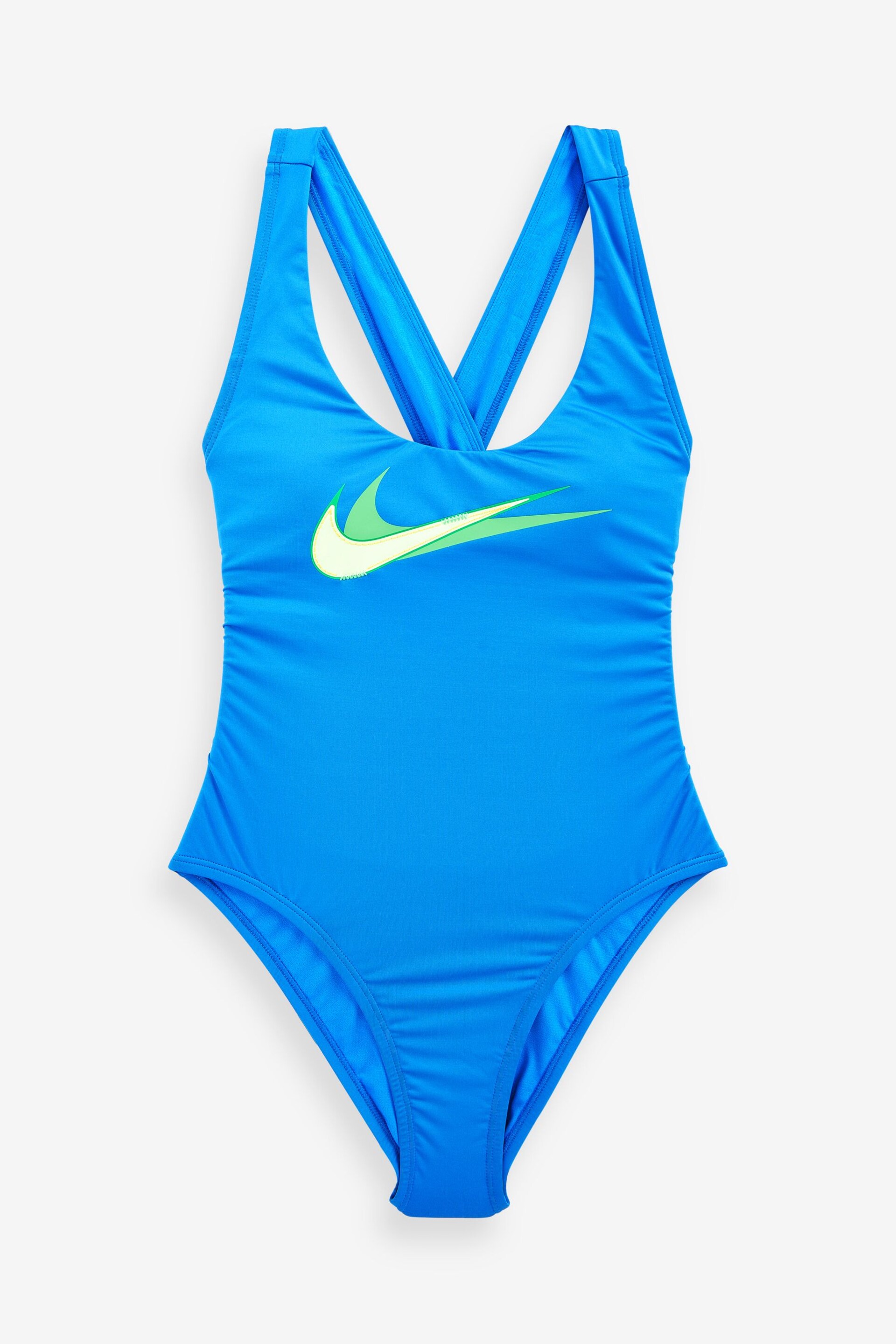 Nike Swim Blue Multi Logo Swimsuit - Image 5 of 5