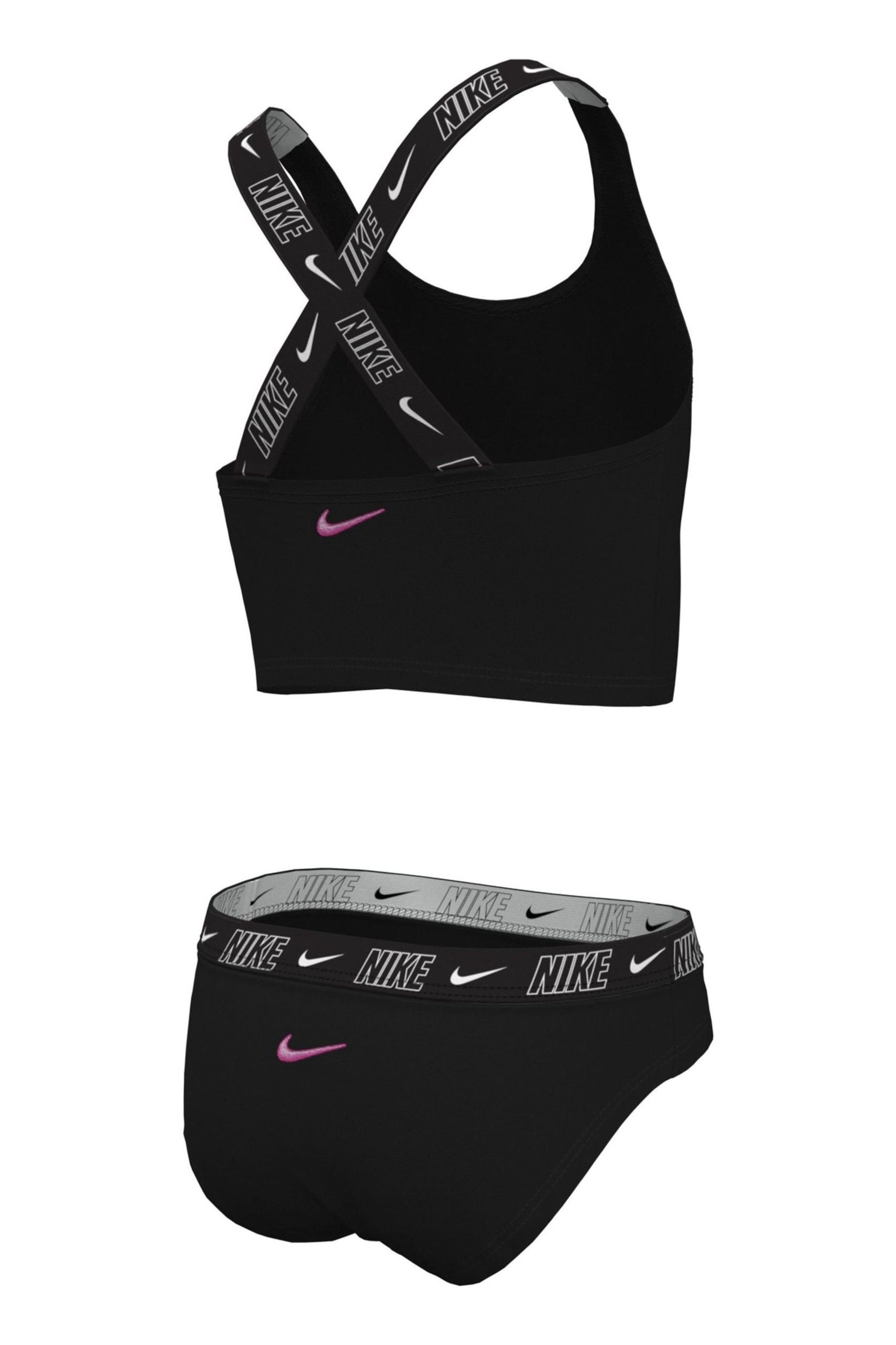Nike Black Logo Tape Midkini Bikini Set - Image 9 of 10