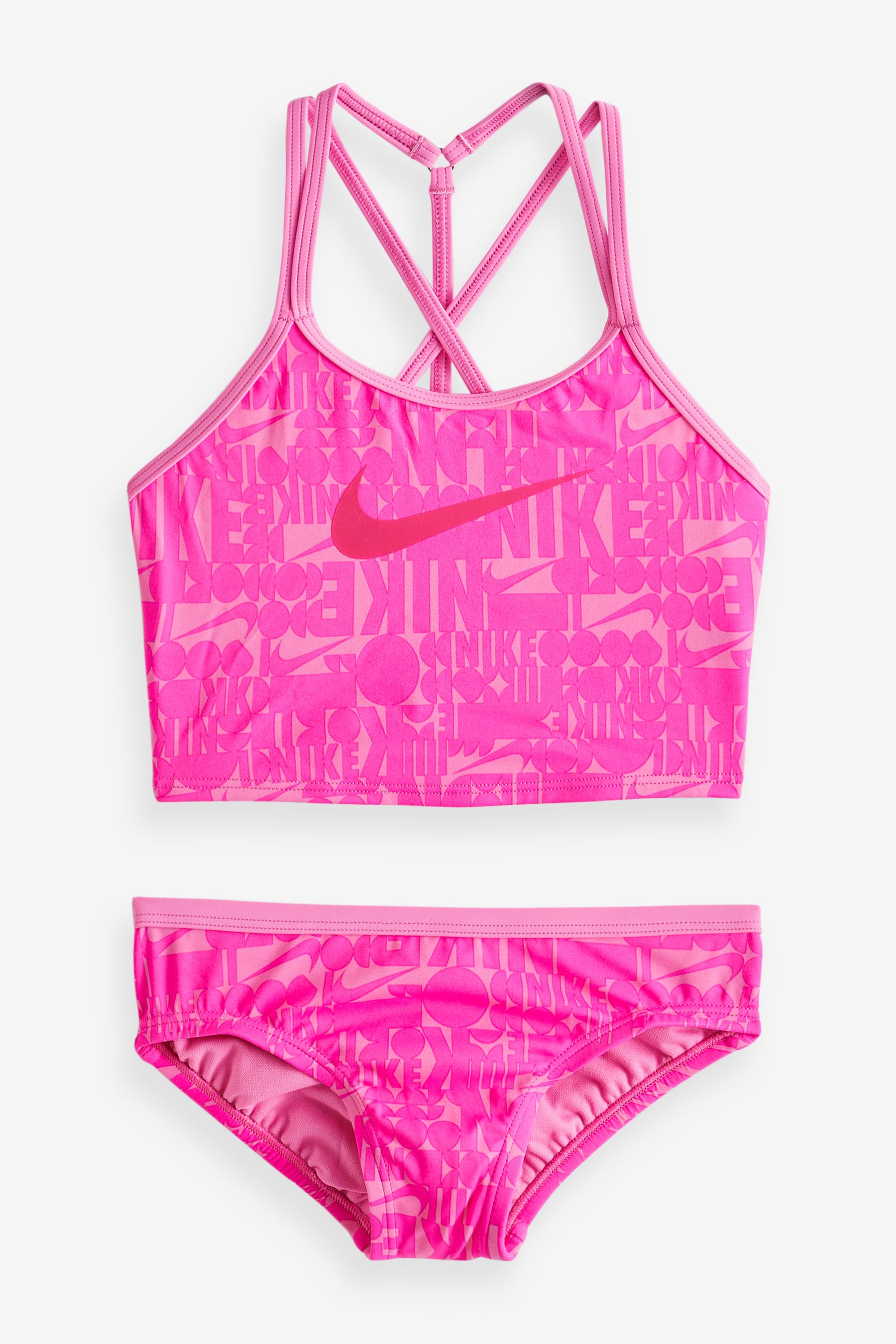 Buy Nike Pink Nike Swim All Over Print Cross Back Bikini from Next Luxembourg