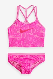 Nike Pink Nike Swim  All Over Print Cross Back Bikini - Image 3 of 3