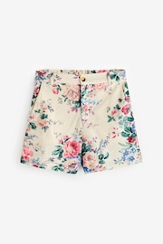 Laura Ashley Cream Linen Blend Floral Shorts - Image 5 of 5