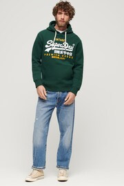 Superdry Enamel Green Vintage Logo Hoodie - Image 4 of 8