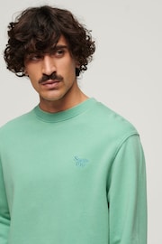 Superdry Green Vintage Washed Sweatshirt - Image 3 of 6