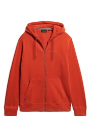 Superdry Orange Essential Logo Zip Hoodie - Image 4 of 6