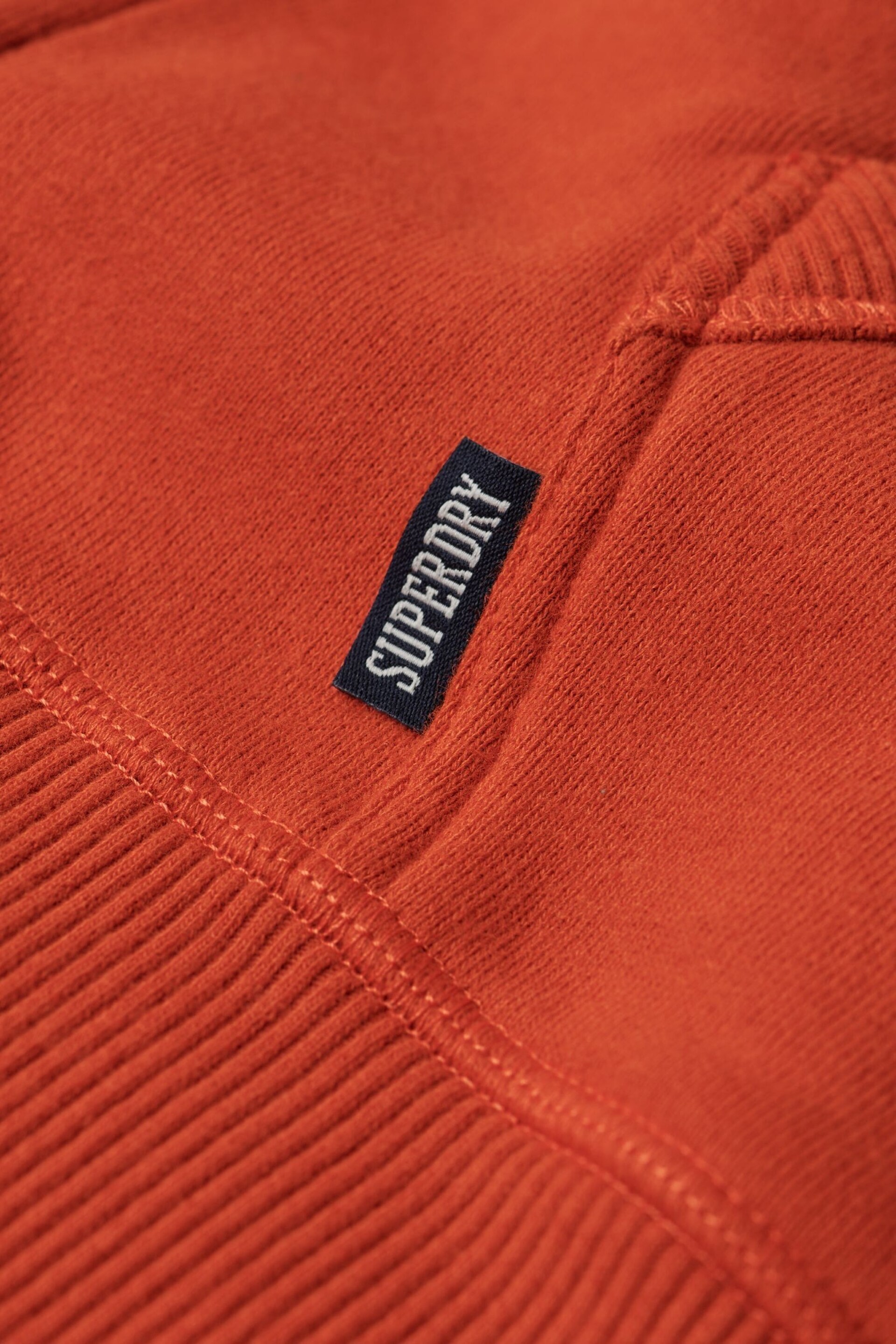 Superdry Orange Essential Logo Zip Hoodie - Image 6 of 6