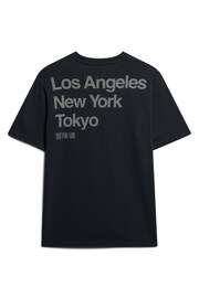 Superdry Eclipse Navy Core Logo City Loose T-Shirt - Image 5 of 7