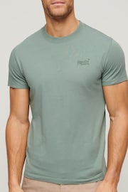 Superdry Green Essential Logo Embriodery T-Shirt - Image 3 of 5