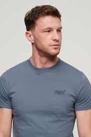 Superdry Blue Essential Logo Embriodery T-Shirt - Image 2 of 6