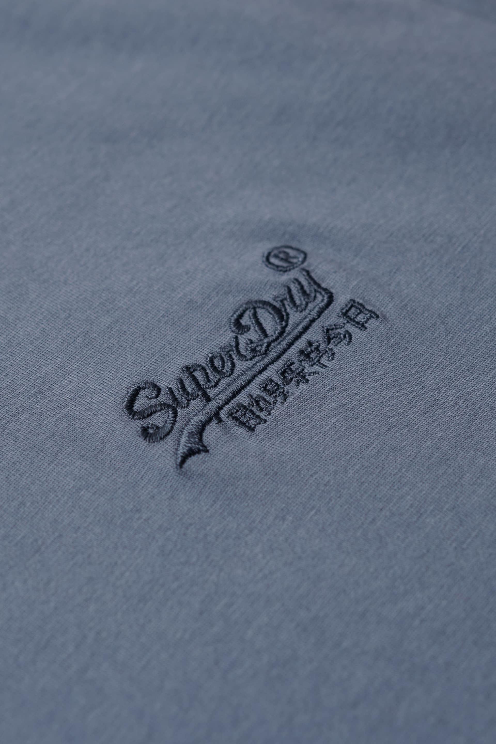 Superdry Blue Essential Logo Embriodery T-Shirt - Image 5 of 6