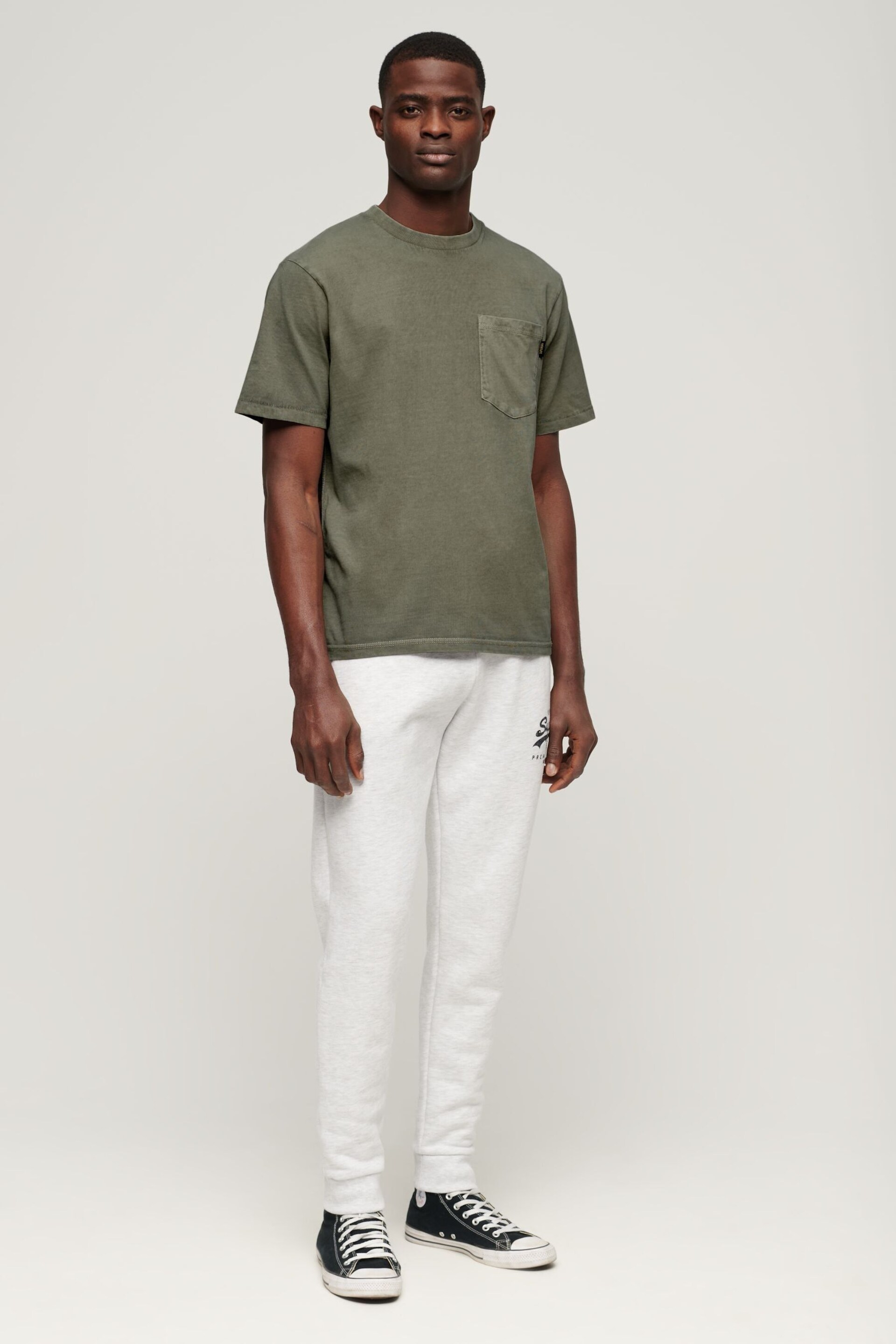 Superdry Green Contrast Stitch Pocket T-Shirt - Image 2 of 6