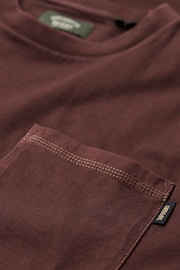 Superdry Brown Contrast Stitch Pocket T-Shirt - Image 7 of 7