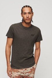 Superdry Brown Vintage Logo Emb T-Shirt - Image 1 of 6