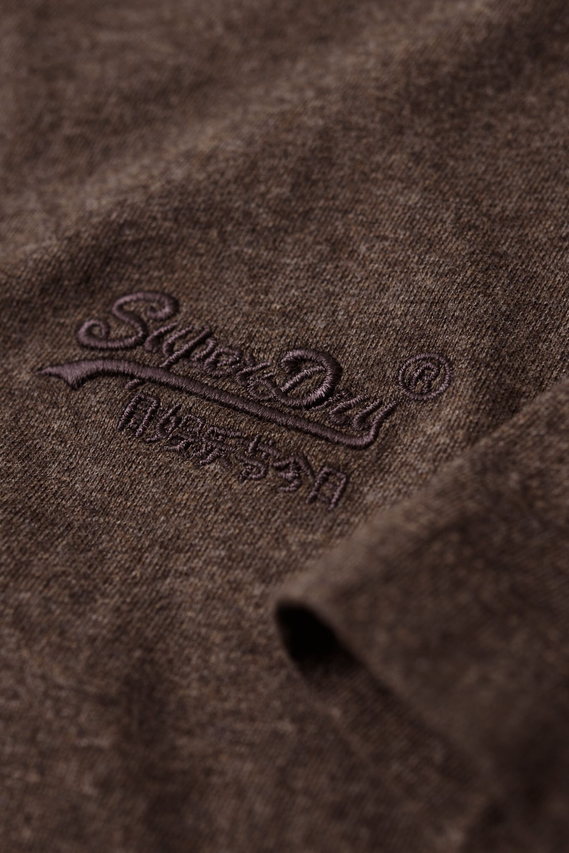 Superdry Brown Vintage Logo Emb T-Shirt - Image 5 of 6