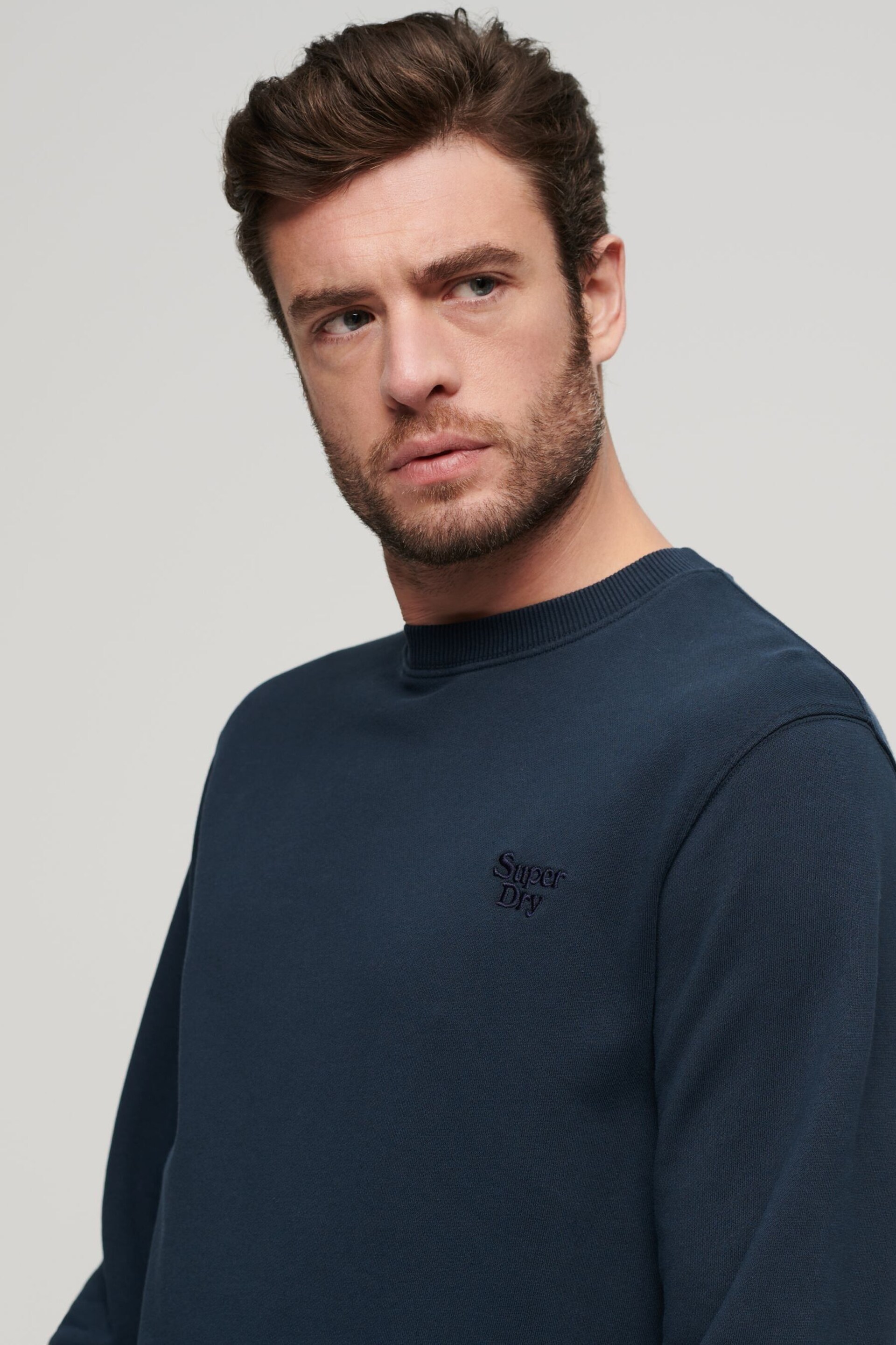 Superdry Blue Vintage Washed Sweatshirt - Image 3 of 4