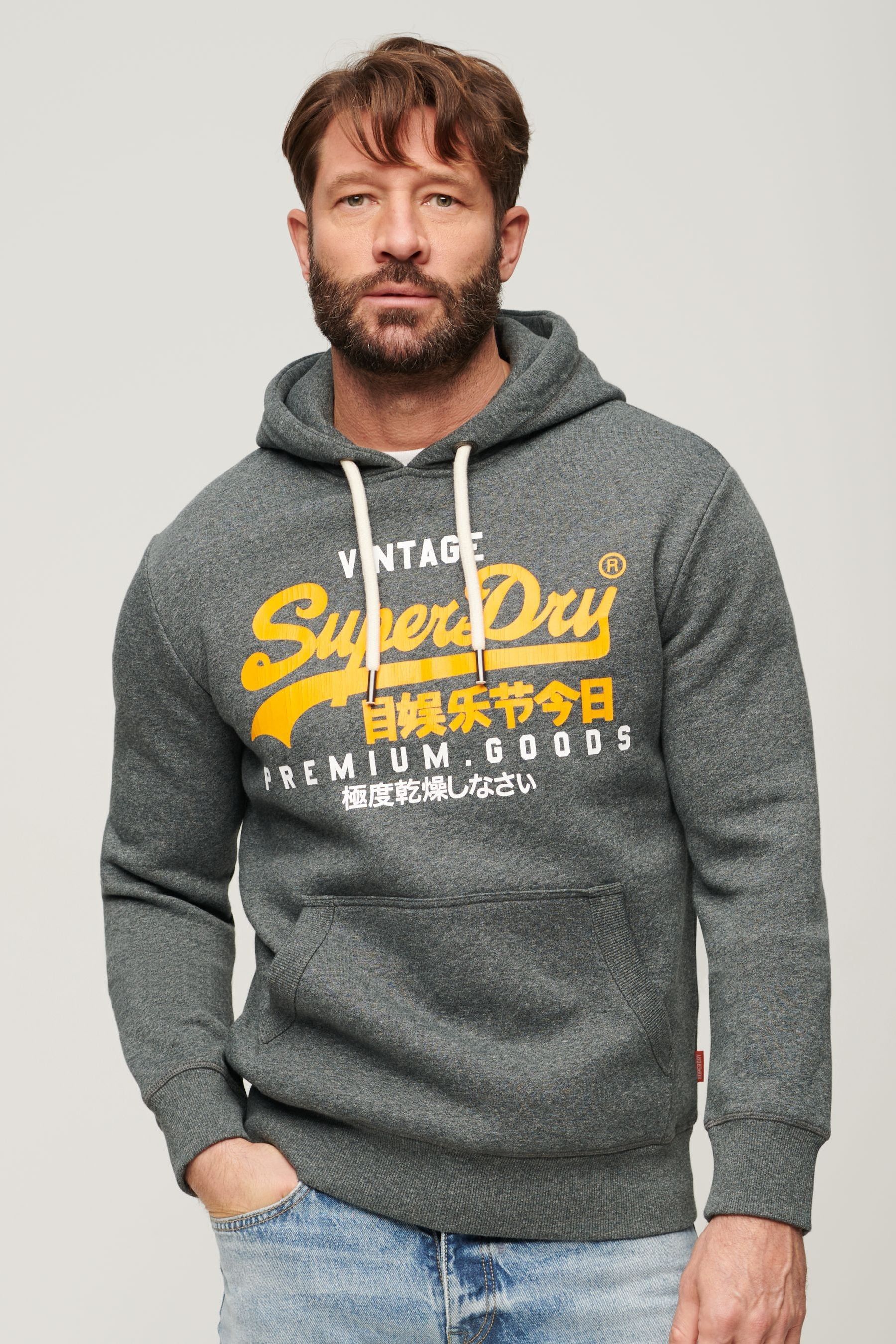 Vintage logo hoodie superdry new arrivals