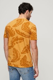 Superdry Yellow Vintage Overdye Printed T-Shirt - Image 3 of 6