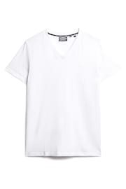 Superdry White Vintage Logo Emb V-Neck T-Shirt - Image 4 of 6