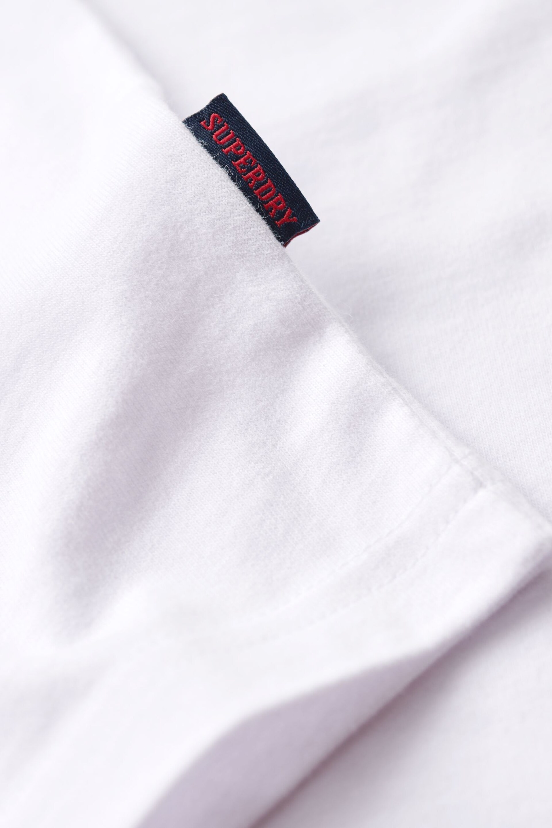 Superdry White Vintage Logo Emb V-Neck T-Shirt - Image 5 of 6