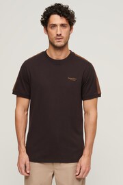 Superdry Brown Essential Logo Retro T-Shirt - Image 1 of 6