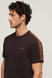 Superdry Brown Essential Logo Retro T-Shirt - Image 3 of 6