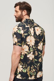 Superdry Black Short Sleeve Hawaiian Printed Shirt - Image 3 of 6