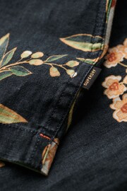 Superdry Black Short Sleeve Hawaiian Printed Shirt - Image 5 of 6