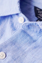 Superdry Blue Studios Casual Linen Short Sleeved Shirt - Image 5 of 6