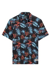 Superdry Blue Short Sleeve Hawaiian Printed Shirt - Image 4 of 6