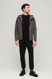 Superdry Grey Sport Tech Logo Loose Zip Hoodie - Image 4 of 7