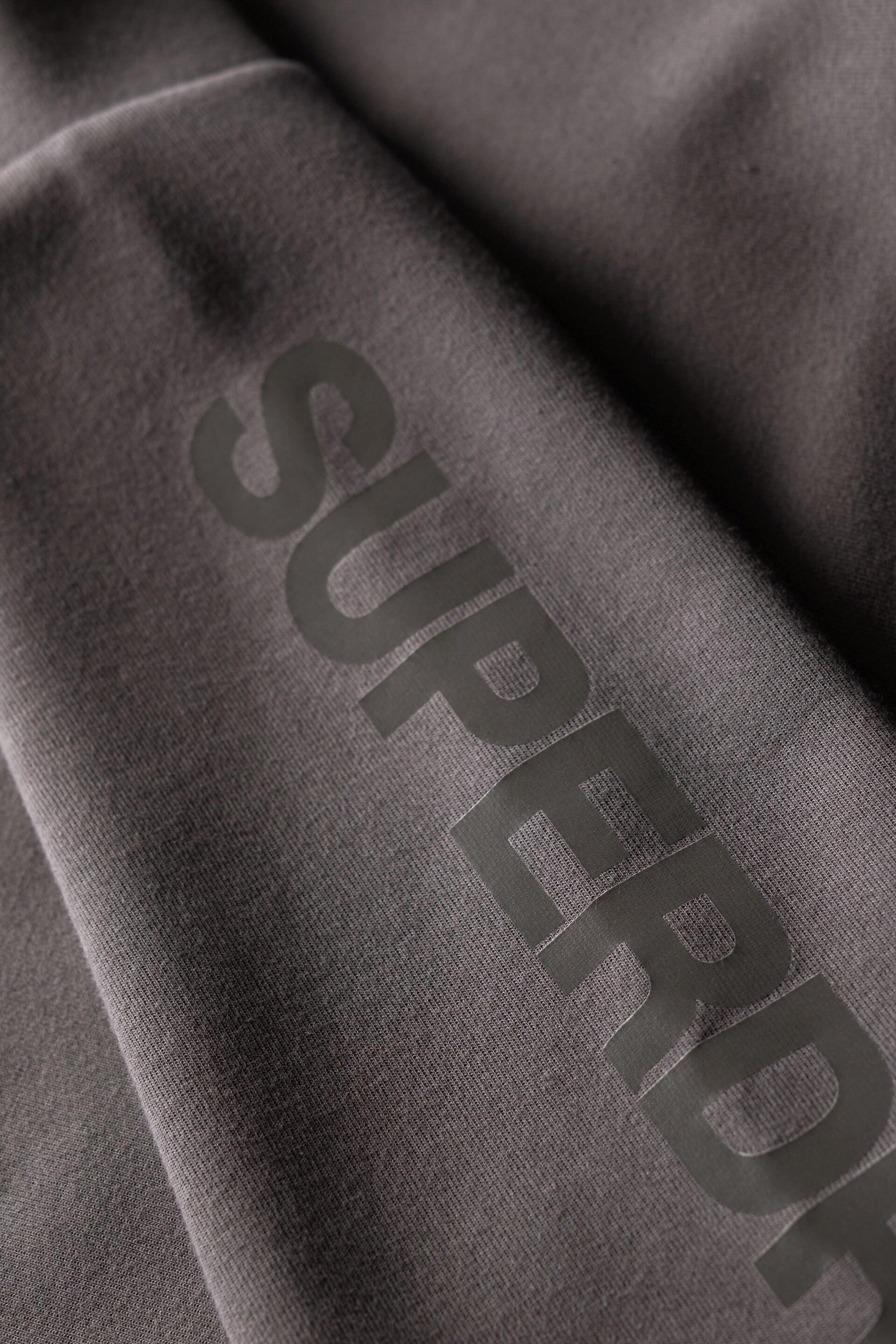 Superdry Grey Sport Tech Logo Loose Zip Hoodie - Image 6 of 7