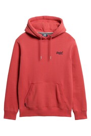 Superdry Red Essential Logo Hoodie - Image 4 of 6