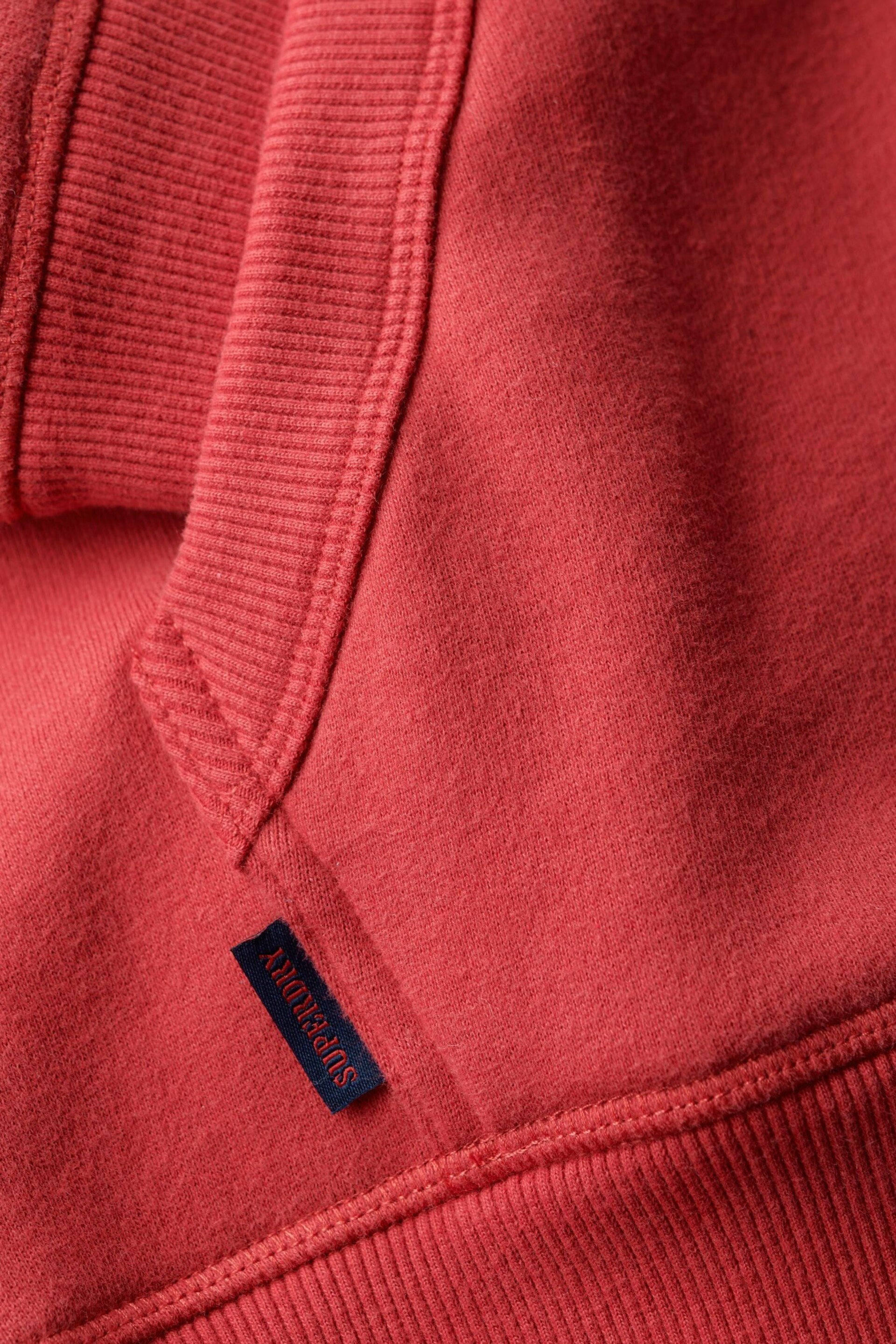 Superdry Red Essential Logo Hoodie - Image 5 of 6