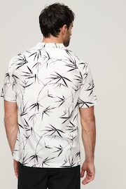 Superdry White/Black Short Sleeved Beach Shirt - Image 2 of 6