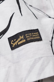 Superdry White/Black Short Sleeved Beach Shirt - Image 5 of 6