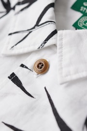 Superdry White/Black Short Sleeved Beach Shirt - Image 6 of 6