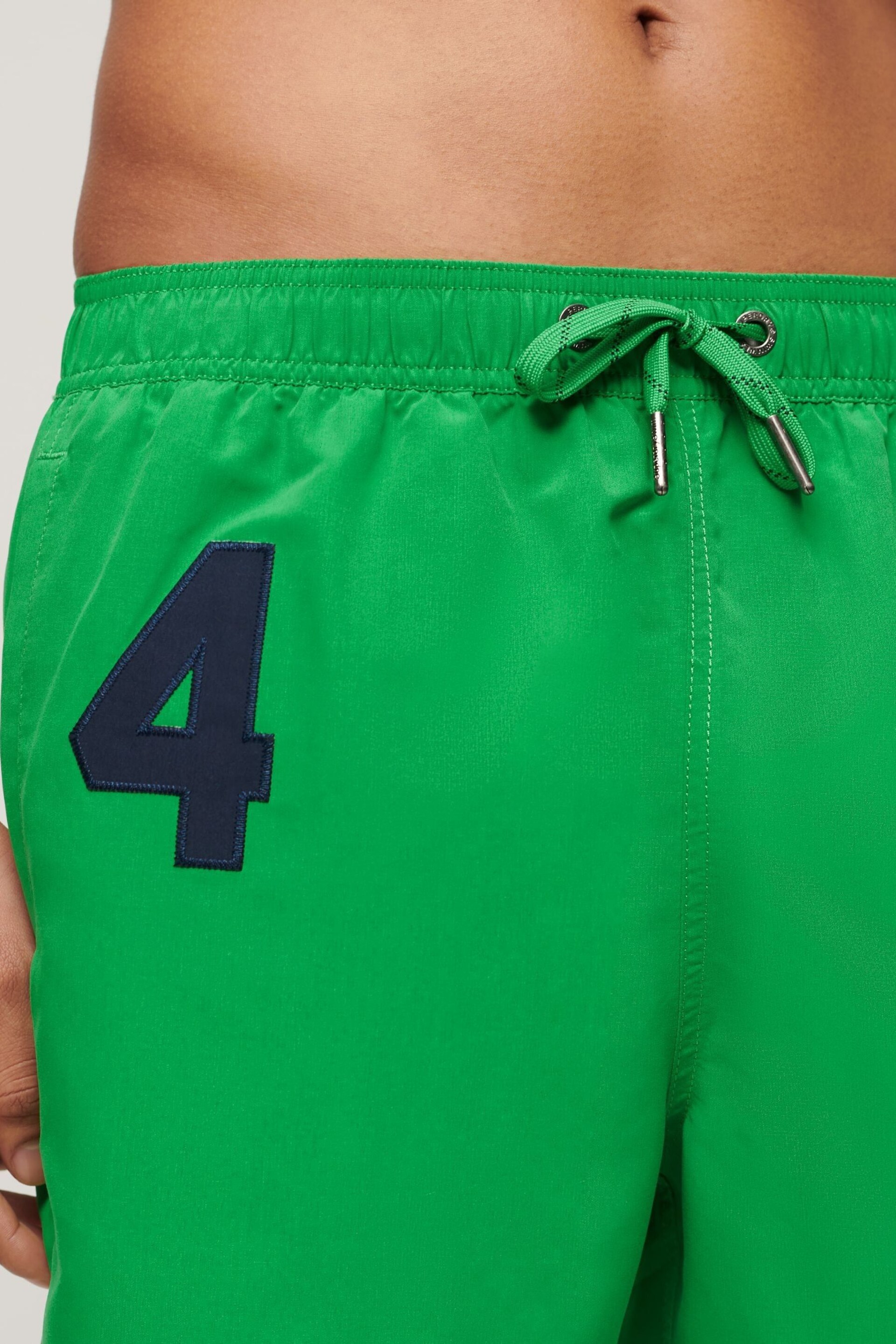 Superdry Green Vintage Polo Shirt 17" Swim Shorts - Image 3 of 7