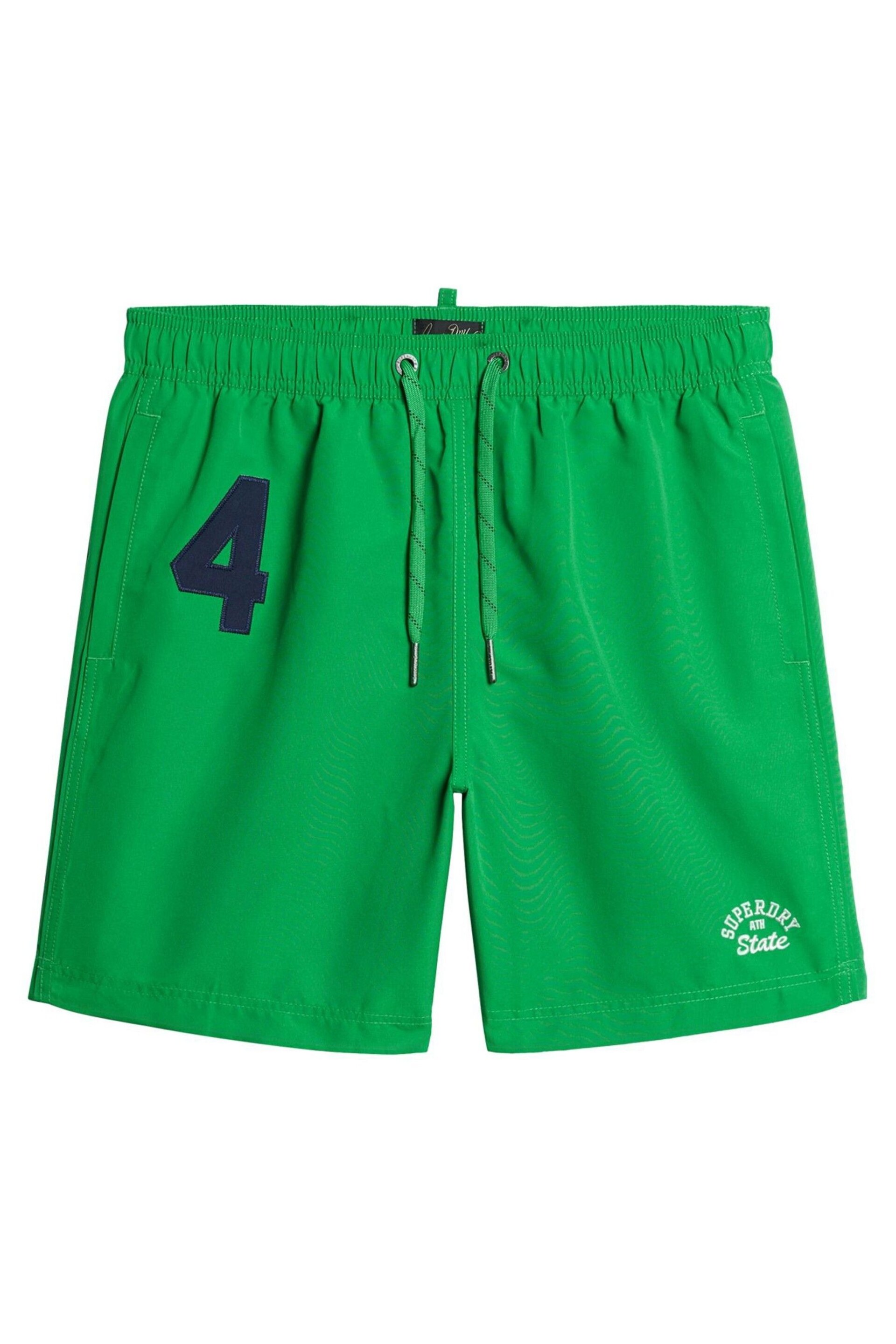 Superdry Green Vintage Polo Shirt 17" Swim Shorts - Image 5 of 7