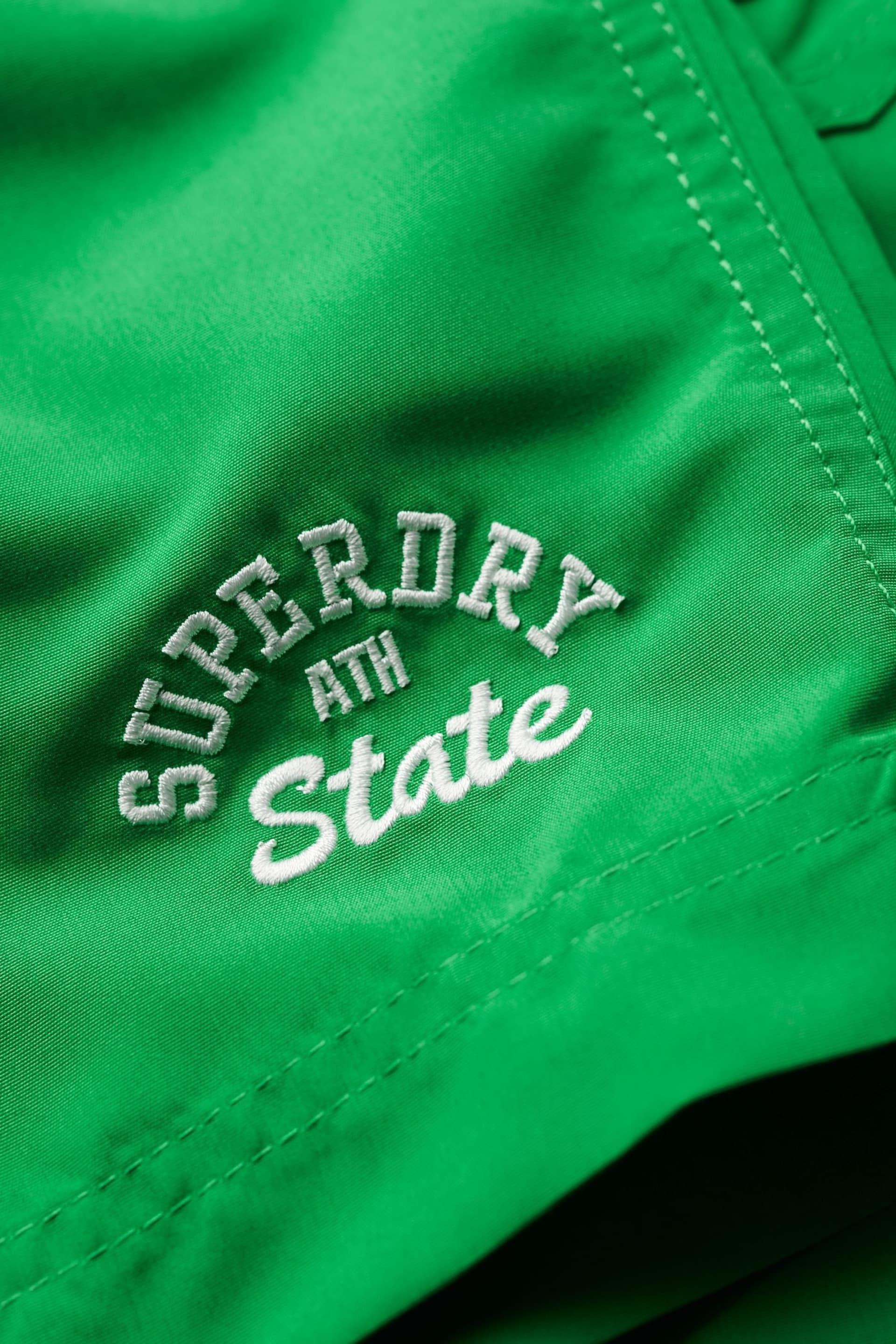 Superdry Green Vintage Polo Shirt 17" Swim Shorts - Image 7 of 7