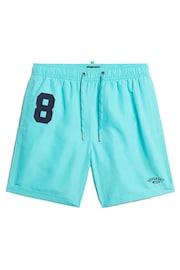 Superdry Light Blue Vintage Polo Shirt 17" Swim Shorts - Image 5 of 7