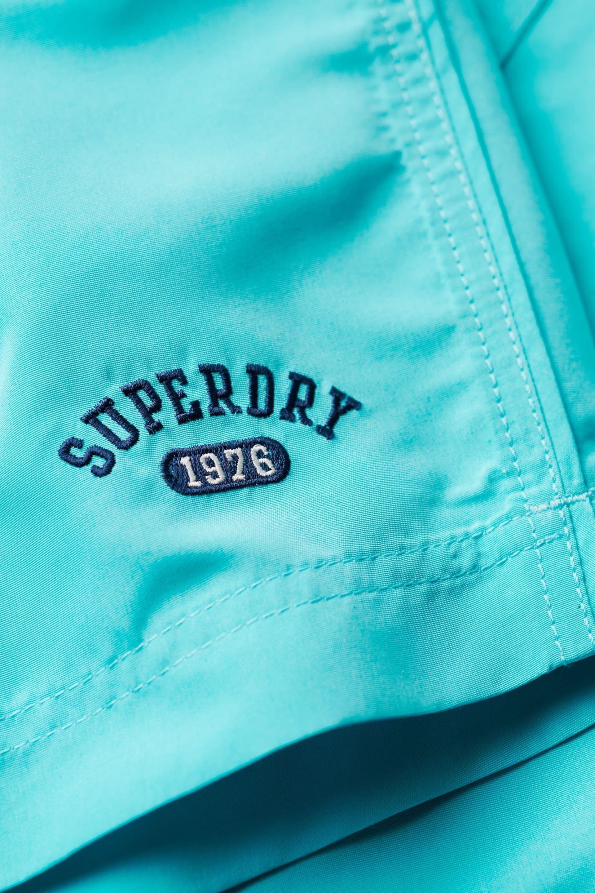 Superdry Light Blue Vintage Polo Shirt 17" Swim Shorts - Image 7 of 7