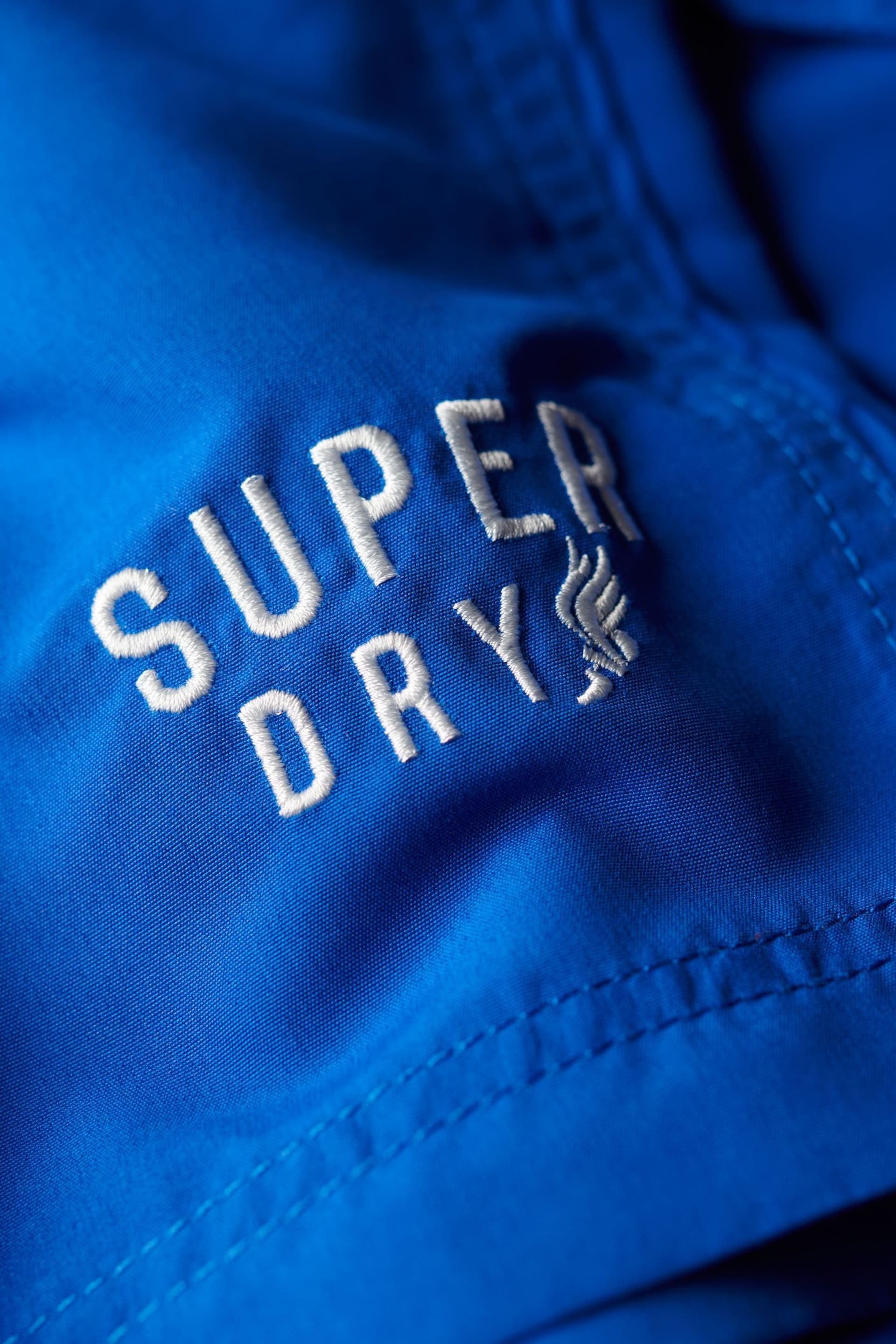 Superdry Blue Vintage Polo Shirt 17" Swim Shorts - Image 5 of 6