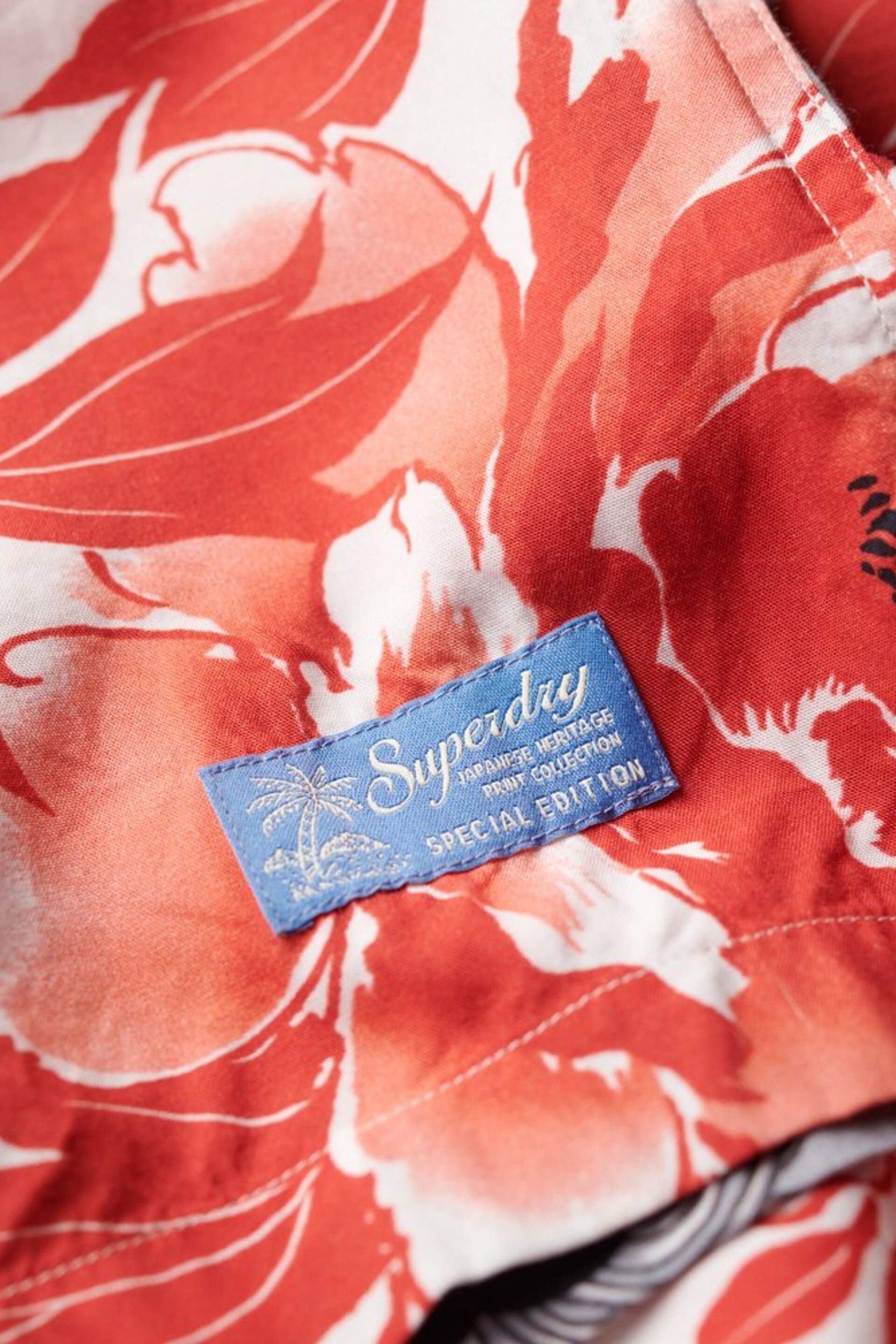 Superdry Red Multi Short Sleeve Hawaiian Printed Shirt - Image 7 of 7