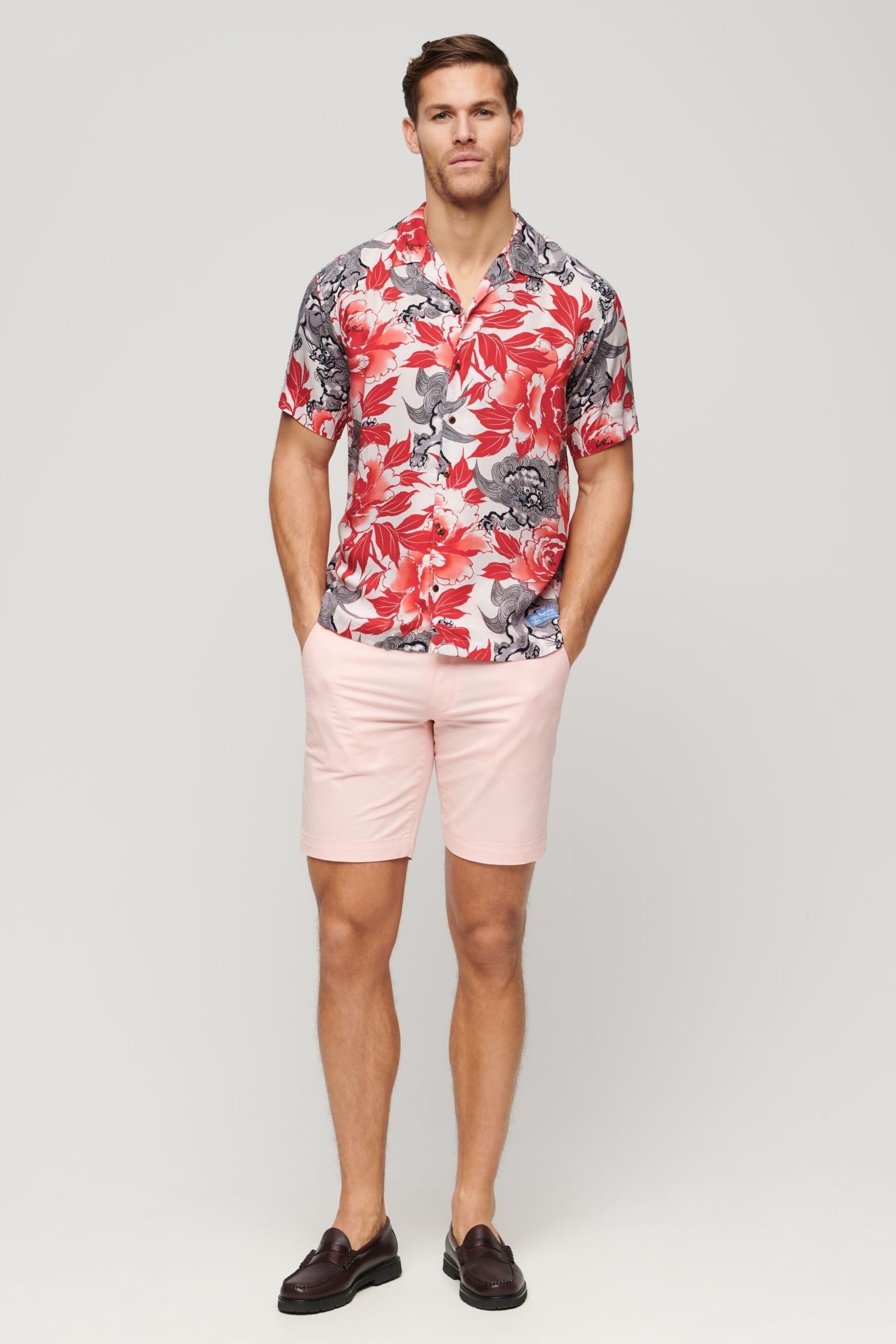 Superdry Red Multi Short Sleeve Hawaiian Printed Shirt - Image 3 of 7