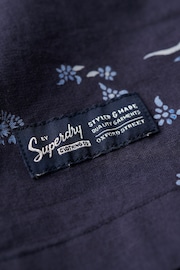 Superdry Blue Short Sleeved Beach Shirt - Image 6 of 7