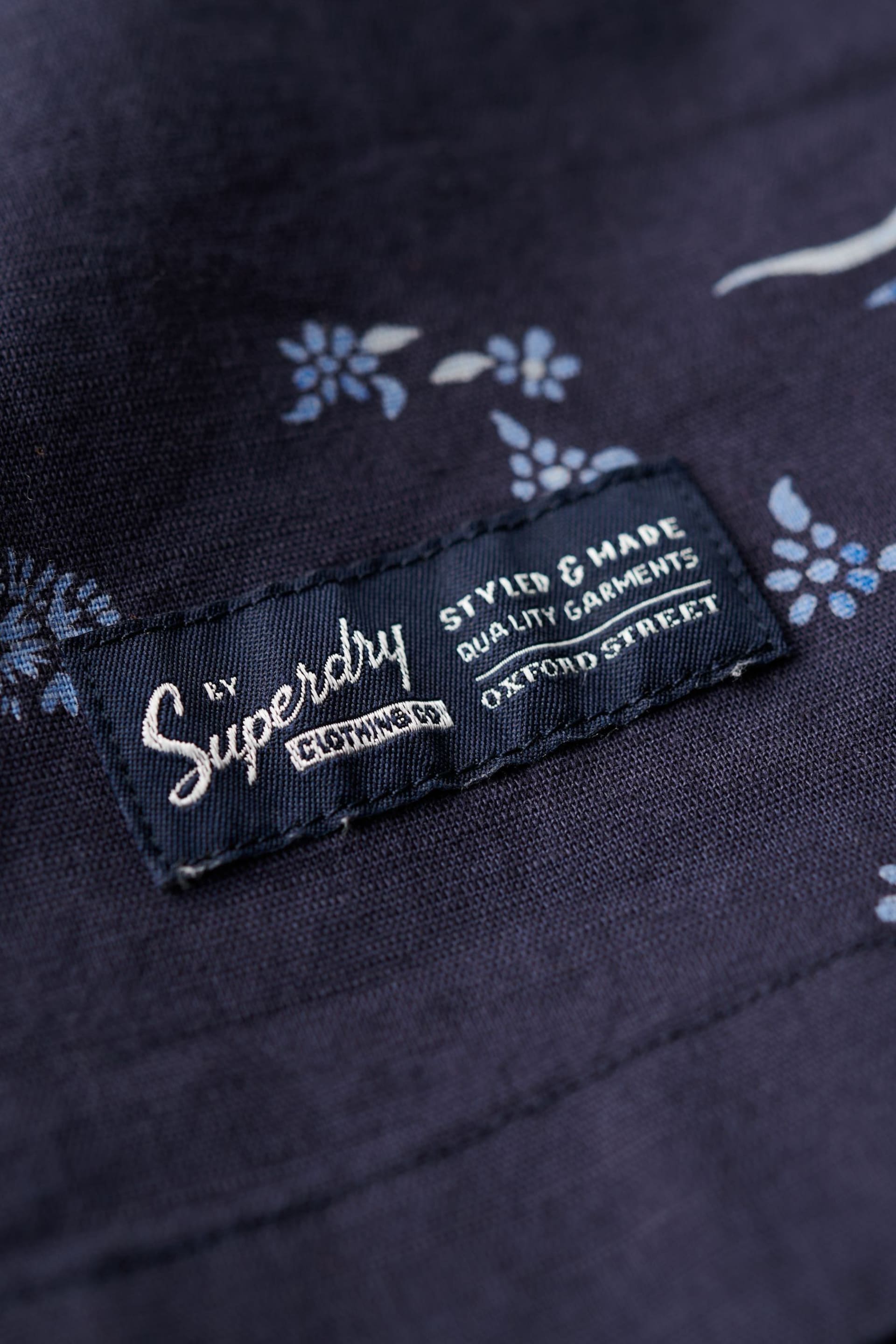 Superdry Blue Short Sleeved Beach Shirt - Image 6 of 7