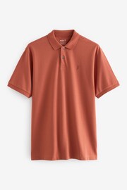 Orange Regular Fit Pique Polo Shirt - Image 6 of 8