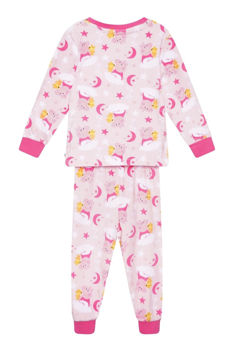 Brand Threads Pink Peppa Pig Girls Fleece Pyjamas Set - Image 1 of 3